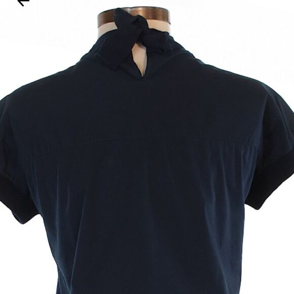 J CREW Boiled Wool Tie Back Navy Top - Picture 4 of 4